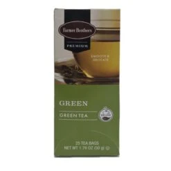 Farmer Brothers Premium: Green Tea, 6/25 Ct Tea Boxes -Coffee Tea fbgreentean2 1