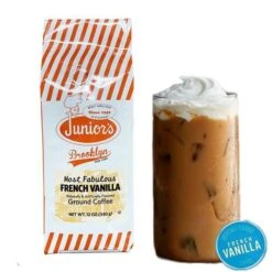 Junior's Most Fabulous French Vanilla, Medium Roast Ground Coffee, 2/12 Oz Bags -Coffee Tea juniorsfrenchvaniila 1